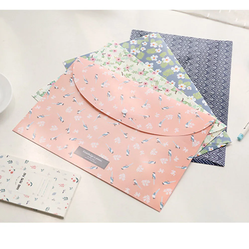 Carpeta Floral A4 de Pvc resistente al agua, carpeta de archivos, material escolar, suministros de oficina, 1 ud.