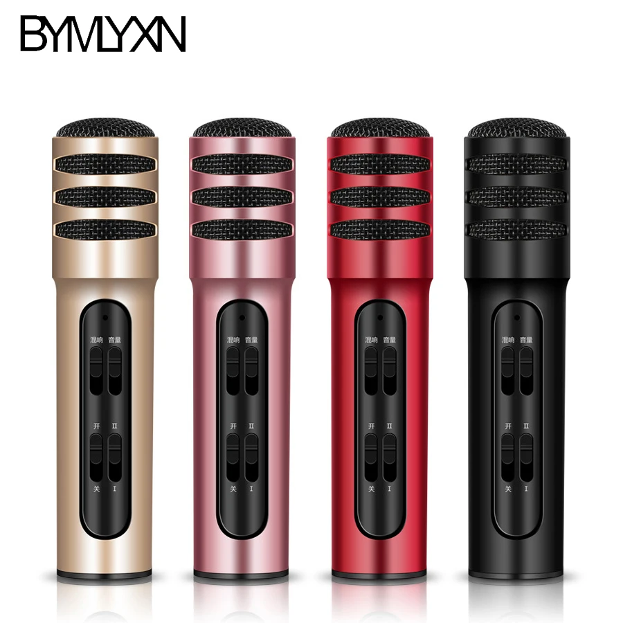 

Professional Mobil Phone Microphone Condenser Microphone Karaoke Mic for Live Singing Home Recording Cardioid Pickup Microfone