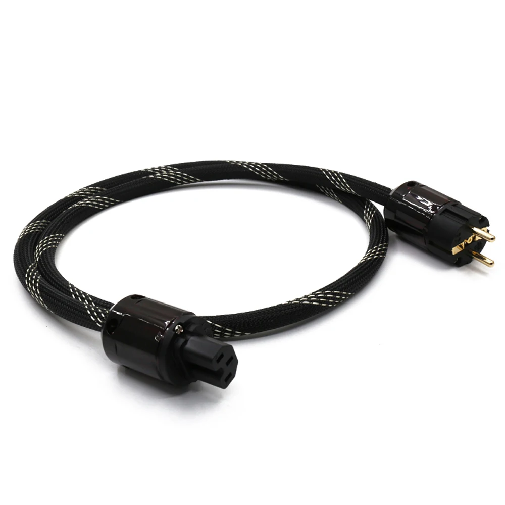 Чистая медь с экранированным HiFi шнур питания профессиональный аудио AC усилитель провода AC кабель питания