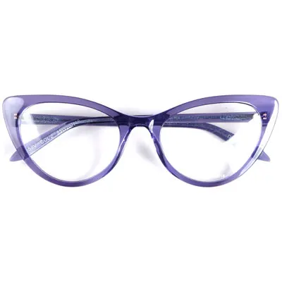 Фиолетовый Women oversized cat eye designer glasses frames Italy handmade acetate super lightweight - Цвет оправы: Фиолетовый