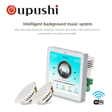 Oupushi умный маленький настенный усилитель сенсорный экран Bluetooth Wi-Fi соединение с настенным потолочным динамиком