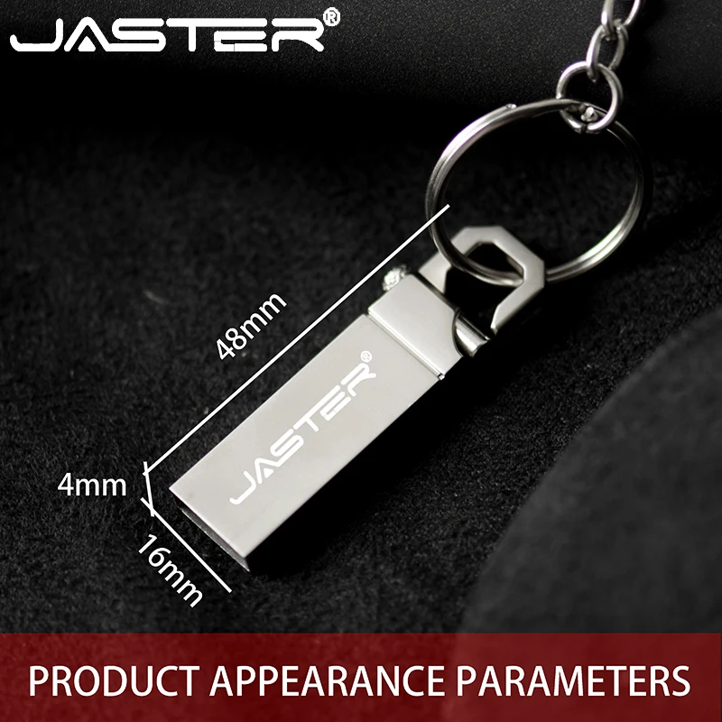 Металлический брелок JASTER USB флеш накопитель с логотипом 16 ГБ 32 64 128 2 0 карабин для