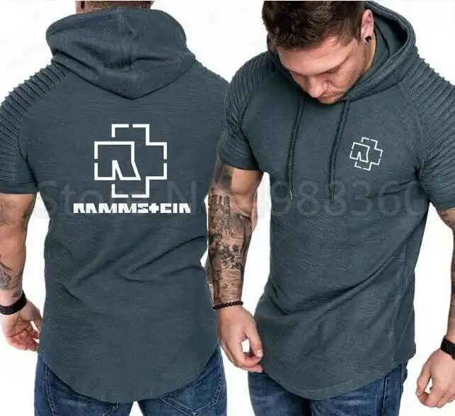 半袖パーカードイツ戦車パーカー Rammstein 重金属ロックバンドパーカー M パワー半袖スウェット夏シャツ パーカー スウェット Aliexpress