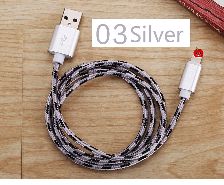 Micro USB Тип Кабеля C 8 Pin кабель быстрой зарядки USB кабель для передачи данных нейлоновый шнур для синхронизации 0,25 м/1 м/2 м для iPhone samsung Примечание 5 Xiaomi huawei