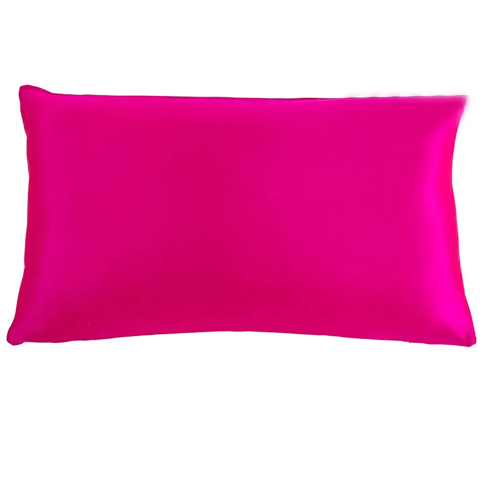 50*76 см Прямоугольный Шелковый декоративная подушка Прямоугольная подушка крышка шелк пледы наволочки Чехлы на подушку 7# P7 - Цвет: Hot Pink