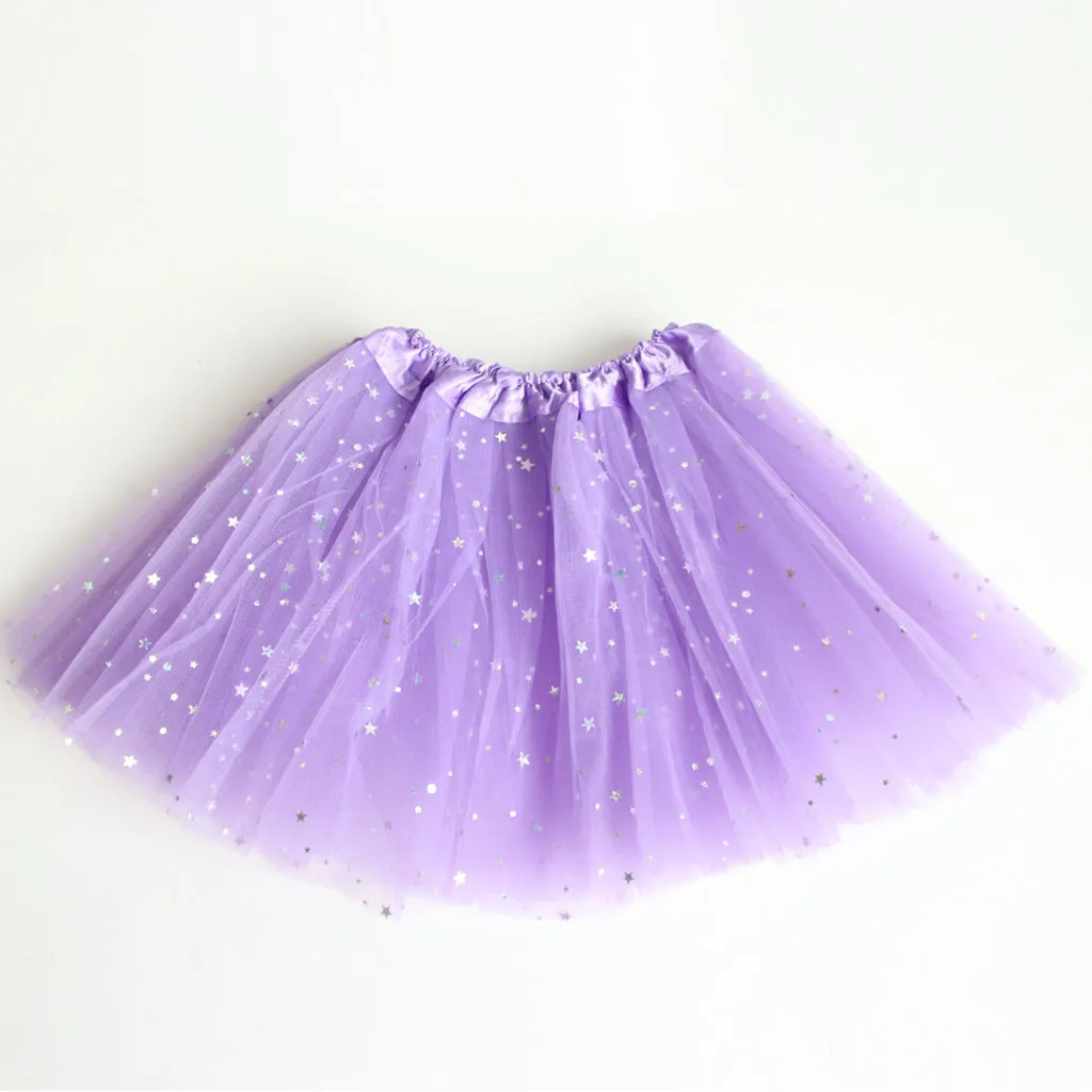 2020 Baby girls fluffy petti skirts tutu Girls Polka Dot Star Sequin Mesh Tutu Skirt Puff Tutu Ballet Girl Skirt