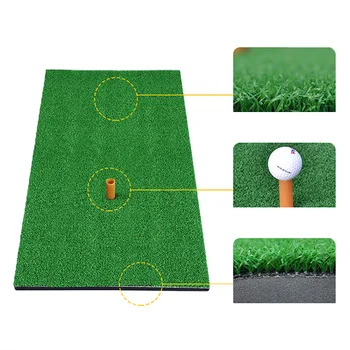 

New Arrivals Soft Portable Foldable Green Indoor Backyard Office Golf Training Hitting Pad Mat with Rubber Tee Holder Grass Mat