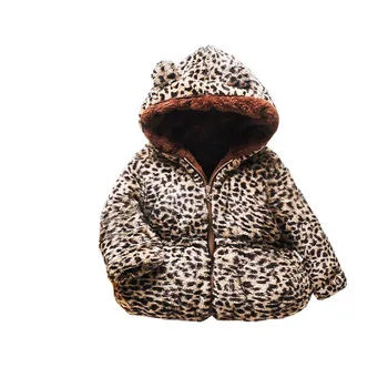 

Winter Toddler Baby girls Warm Hooded Coat Leopard Outerwear kids Jacket Clothes For Kids Coats For Newborn Fashion Clothes