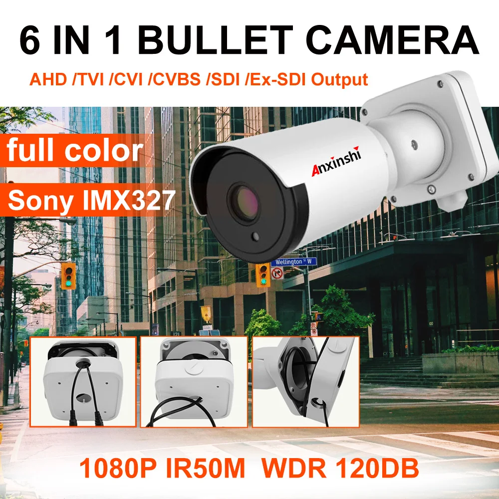 Супер WDR 120DB HD 2MP Starlight AHD камера sony IMX327 сенсор 1080P наружная Водонепроницаемая камера видеонаблюдения IR расстояние 50 м до коаксиальный