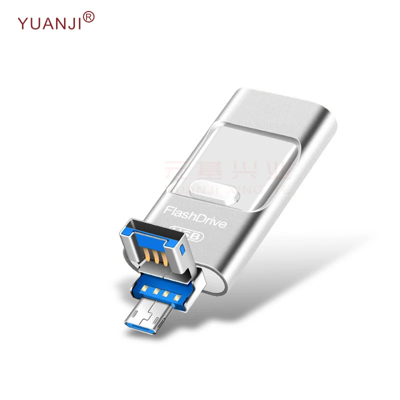 Ультра тонкий флеш-накопитель Usb 2,0 3-в-1 Gold Secret