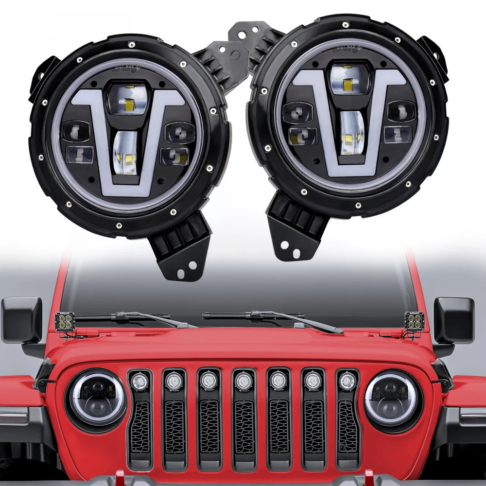 9 дюймов Автомобильные светодиодные фары Лада Нива 50 Вт 12 В прожектор для Jeep Wrangler TJ CJ LJ JK Toyota FJ Для AM General Hummer H1 H2