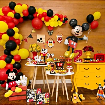

Red Mickey Mouse Party Decoration Baby Shower Kids Birthday Party Disposable Party Supplies Mickey Minnie Cake Decor