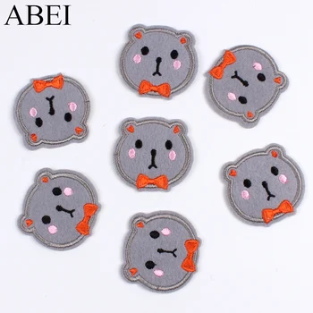 

10pcs Cartoon Bear Patch Iron On Embroidery Cute Animal Sticker For Garments Accessories DIY Sewing Appliques for Clothes Repair