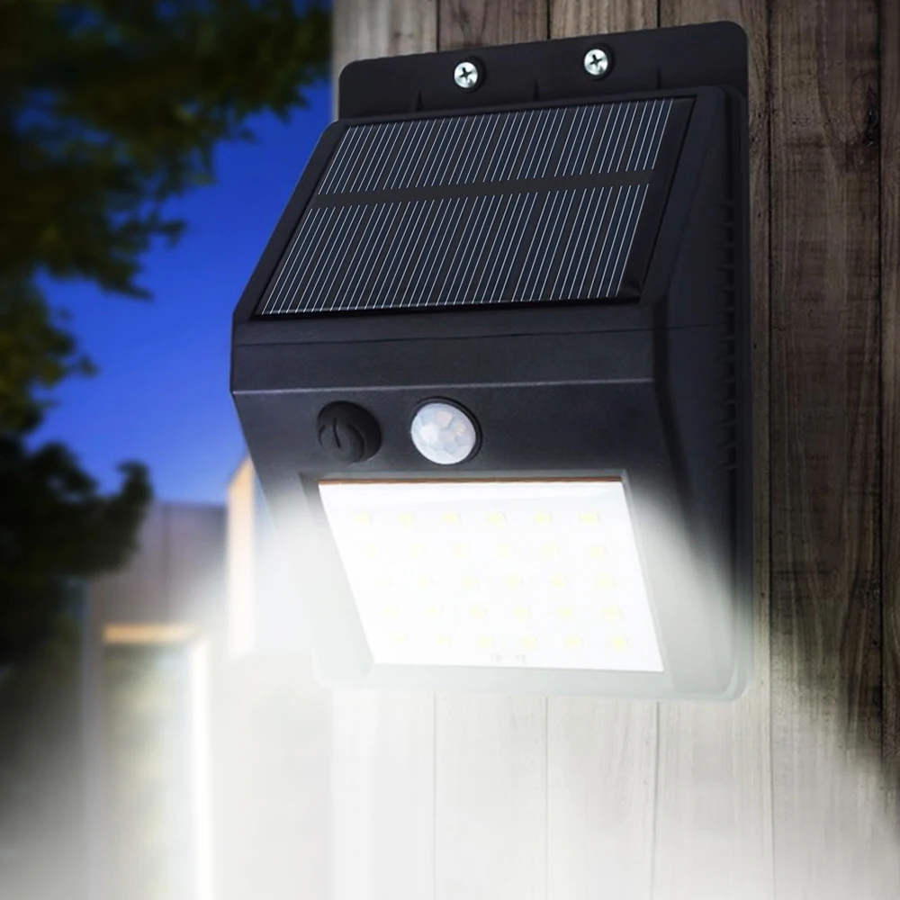 Солнечный свет питания раздельный PIR датчик движения светодиодный садовый светильник водонепроницаемый открытый настенный светильник