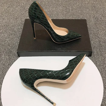 

Women high heels patent leather high quality sexy 10cm 12cm thin heel pumps point toe us8 yellow party wedding women pumps shoes