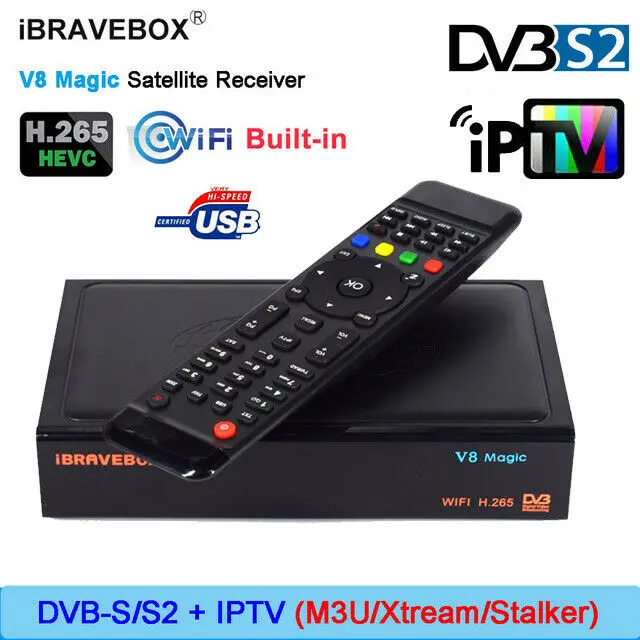 

iBRAVEBOX V8 Magic WIFI DVB-S2 Satellite TV receiver Stalker USB 2.0 1080P HD Set-Top Box