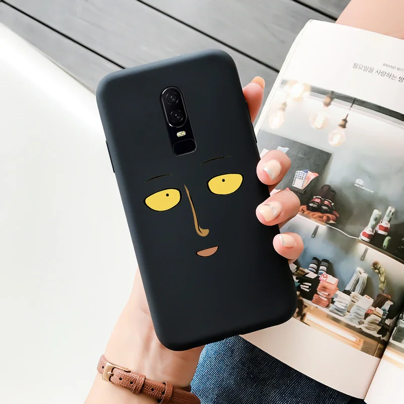 mobile pouch for running For OnePlus 6 Case Cartoon Cute Pattern Soft Silicone TPU Painted Matte Shockproof Mobile Phone Protection Cover flip cover Cases & Covers