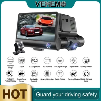 

☆VEHEMO ☆ 2020 Multi Function Dash Cam Rear View Camera 4 Inch IPS Auto Camera Car Dvr Motion Detection
