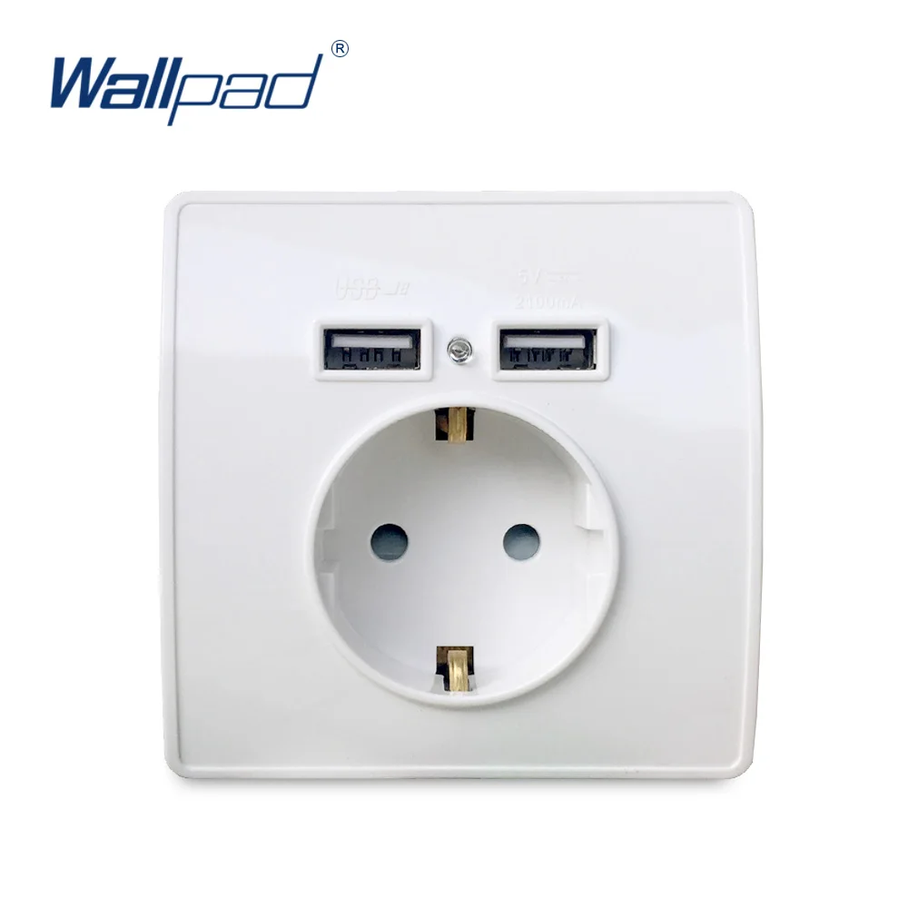 Настенное зарядное устройство с двумя USB портами 2 А|Электрические розетки| |