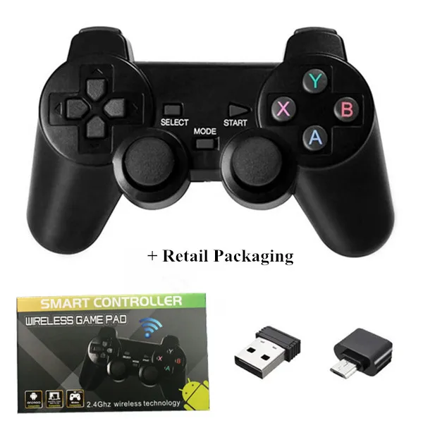 2.4G Wireless Game Controller Joystick With Micro USB OTG Adapter For PS3 / PC / TV Box /Android Phone/Tablet Gamepad 