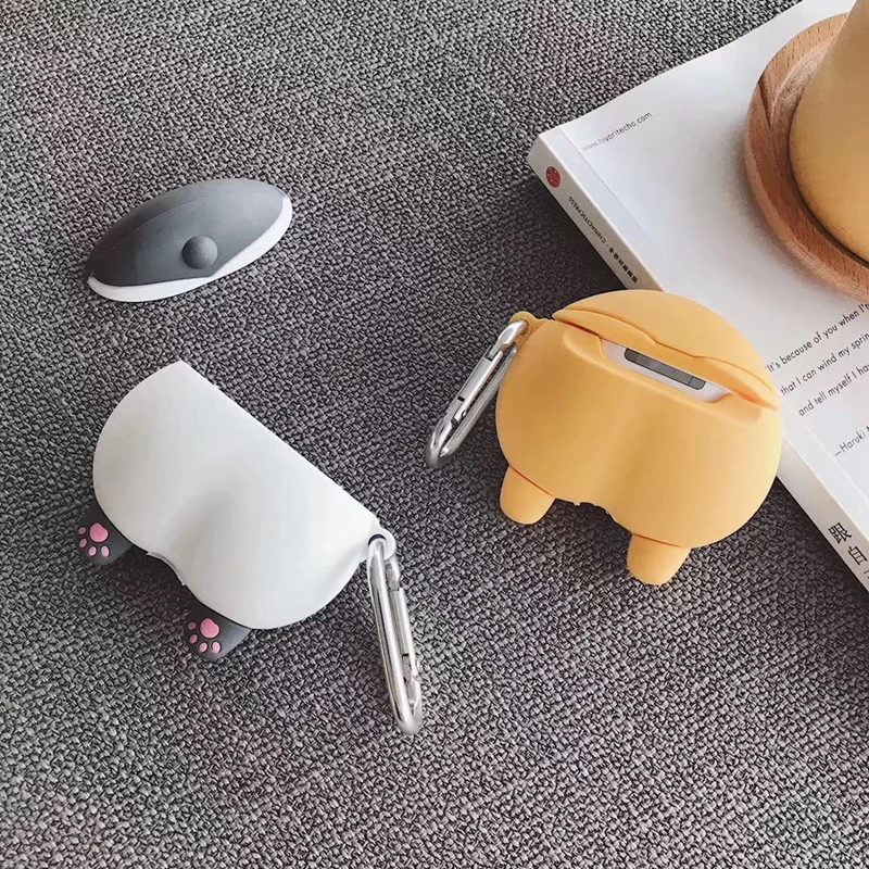 Милый 3D чехол Corgi Butt для Airpods 1 2 3 Pro чехол силиконовый чехол для наушников для Air Pod Capa для Apple Airpods Pro чехол s