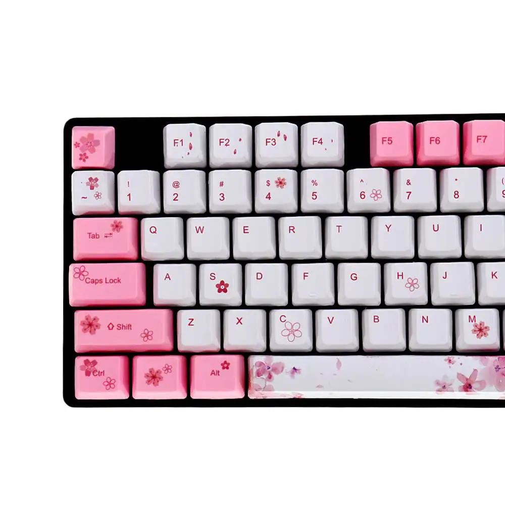Cherry Blossom 113 ключи Keycap OEM профиль колпачки полный комплект Тепловой Сублимации клавишные колпачки pbt Набор для механической игровой клавиатуры
