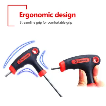 

7 T Handle allen Hex Key Wrench2.5/3/4/5/6/8/10mm Hexagon Spanner Ball Head Wrench Bike Repair tools