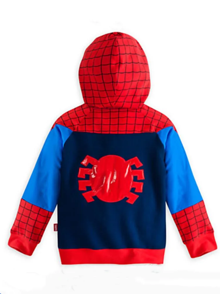 Осенний свитер толстовки с капюшоном для мальчиков, пальто Мстители, супергерои Marvel, Железный человек, Тор, Халк, Капитан Америка, Человек-паук, для мальчиков возрастом от 2 до 7 лет