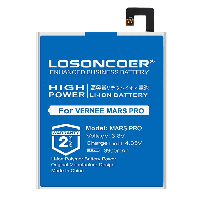 0 цикл LOSONCOER 3900 мАч Mars Pro новейшее производство литий-ионные резервные Аккумуляторы для Vernee Mars Pro батарея