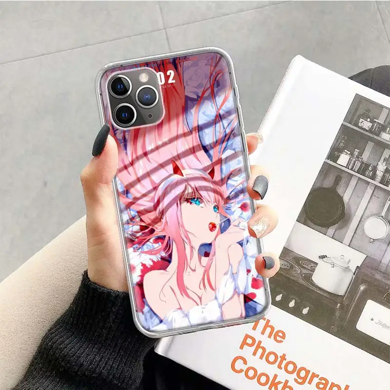 Darling In The Franxx ZERO TWO 002 Anime Phone Case For Apple iPhone 15 + 14 13 12 Mini 11 Pro XS Max XR X 7 8 6S Plus 5S SE