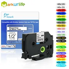 31 цветная этикетка переключение на ноль лента совместимый с Brother P-touch принтеры Tze231 Tze-231 12 мм для Brother P Touch Tze Этикетировочная машина pt tz231 tze 231