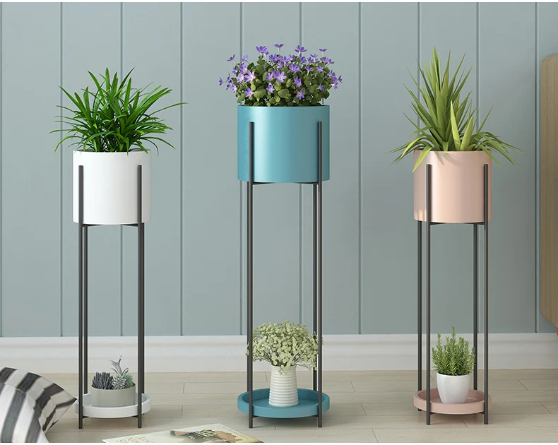 Nordic metal balcony decorations plant shelf succulent planter floor metal plant stand indoor metal shelf garden stand planter