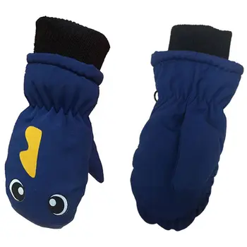

Toddler Infant Kids Winter Thick Lined Warm Gloves Cartoon Dinosaur Printed Waterproof Windproof Elastic Cuff Mittens 3-5T