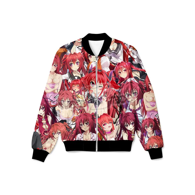 V8 Rias Gremory High School 3D принт на молнии куртка-бомбер хипстер Повседневная Хип Хоп Уличная Мужская и женская одежда Прямая поставка - Цвет: V8