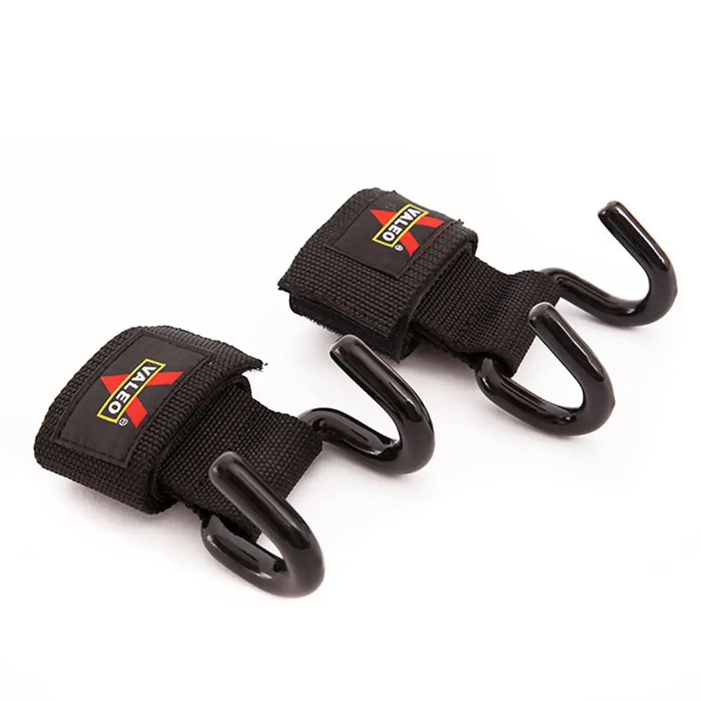 Black 1 пара перчатки для тяжелой атлетики стальные захваты на крючках для фитнеса, тренажерного зала, напульсники для силовых тренировок, напульсники для фитнеса - Цвет: Black