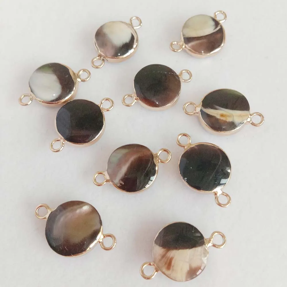 

5 PCS /LOT 100% sea-shell pearl with round shape,pendant with 2 hanger ,black colors ,DIY PEARL BEADS-11x18 mm