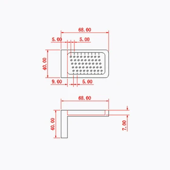 

T 50 Hole Positioning Aluminium Alloy Metric Measuring Ruler Mini Scriber New