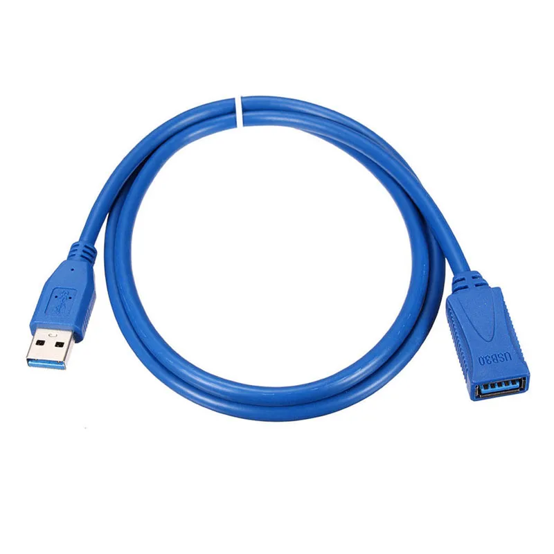 1 м полированный USB 3,0 A штекер в гнездо супер-Быстрое расширение aux кабель для зарядного устройства адаптер проектора
