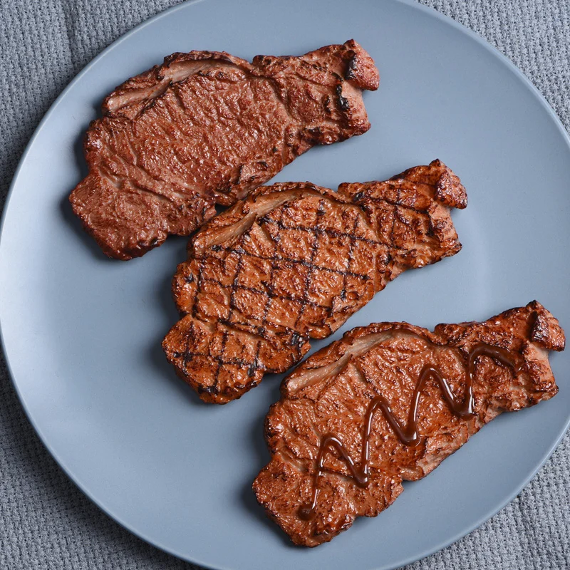 Праздничная искусственная модель стейка из ПВХ для жареного ресторана украшения