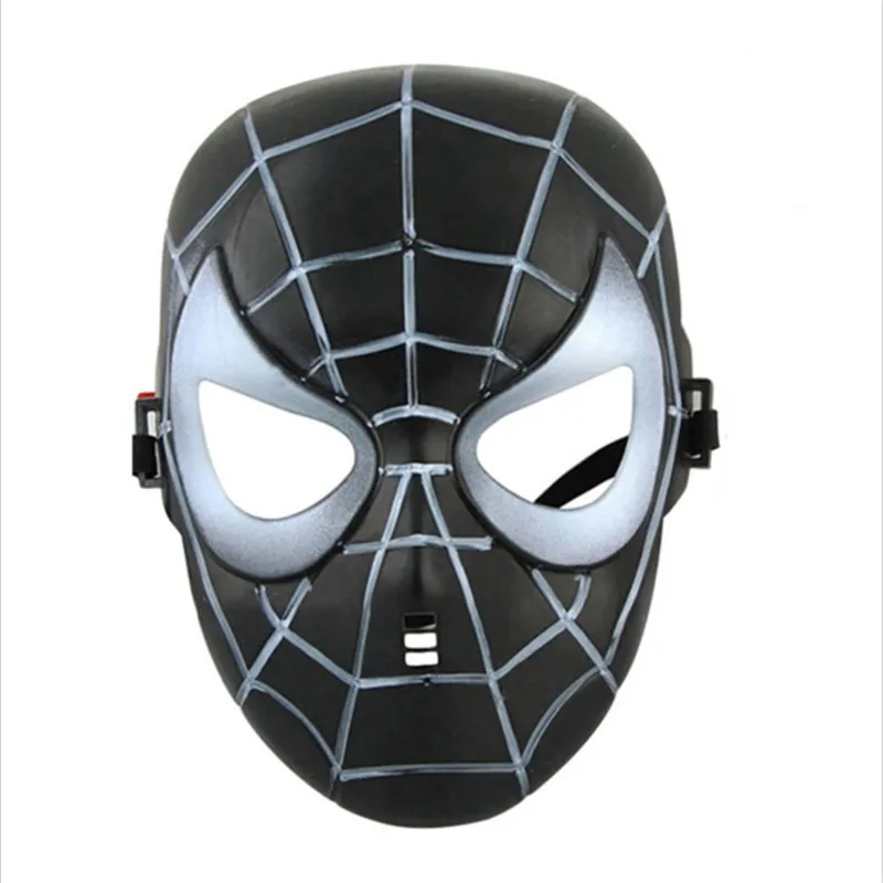 Spider Black 1 шт. супергерой Хэллоуин Дарт Вейдер Маска Мстители Капитан Америка Человек-паук Маска Халка Железный человек Бэтмен звезда ВОЕННАЯ маска - Цвет: Spider Black