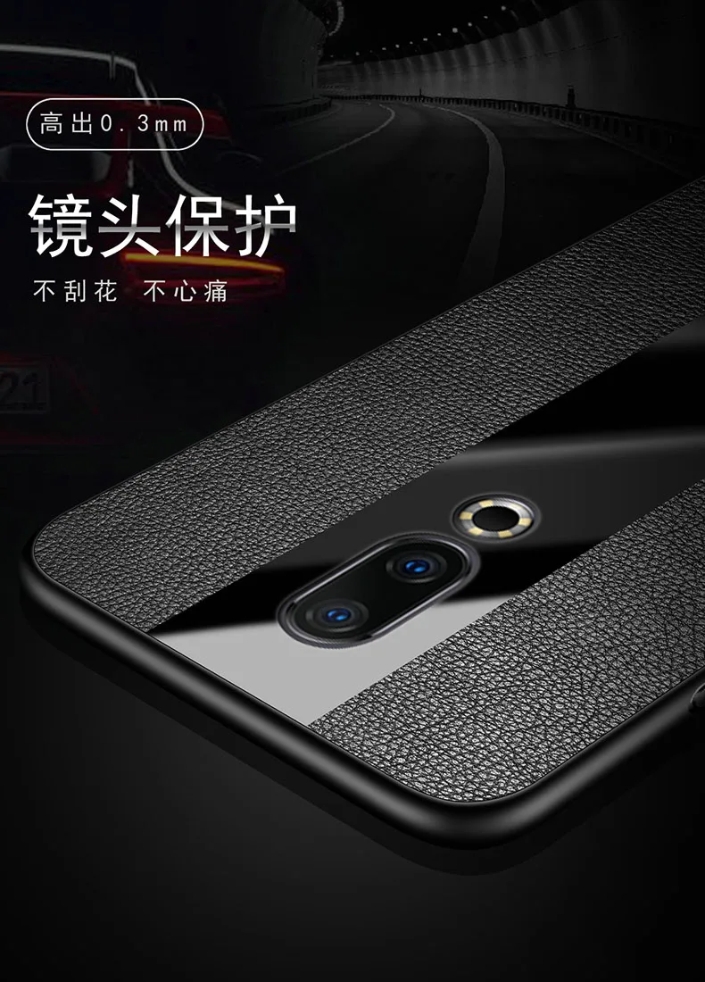 cases for meizu for Meizu 16 th 16XS Case Plexiglass Leather Skin Phone Case With Ring Magnet Holder Cover for Meizu X8 16T 16S 15 Back Cover cases for meizu black