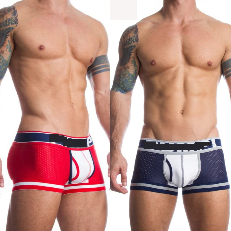 3pcs multi PM 3 шт. фирменные спортивные мужские боксеры, камуфляжное сексуальное нижнее белье, Сетчатое нижнее белье, мужские трусы, шорты, u-образное Выпуклое нижнее белье - Цвет: 3pcs multi PM