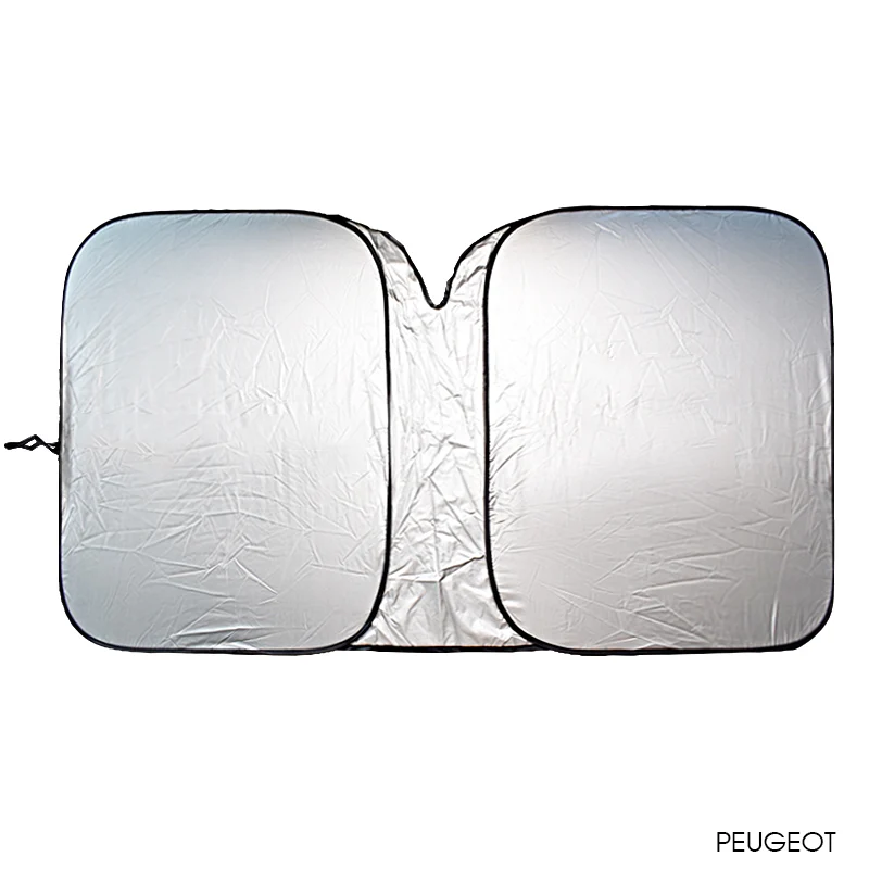 UV Protect Car Windshield Visor Cover 150X70cm Front Rear Window Film Car Sunshade Car-styling for dongfeng Peugeot logo car