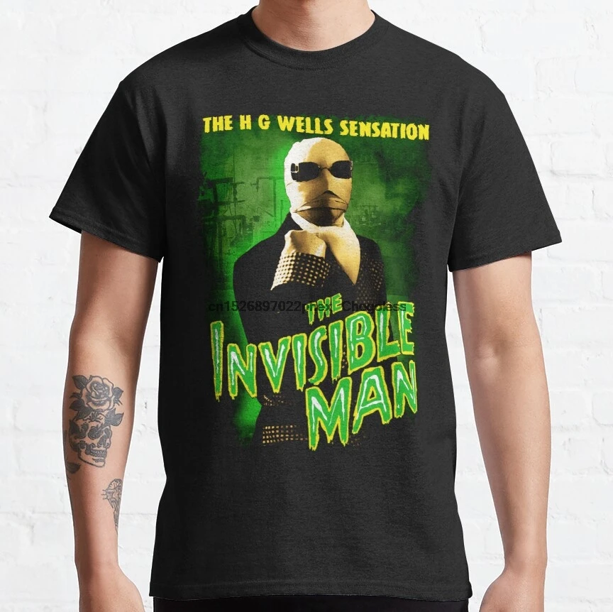 Мужские футболки H G Wells The Invisible Man Movie футболка для женщин и мужчин | Мужская одежда