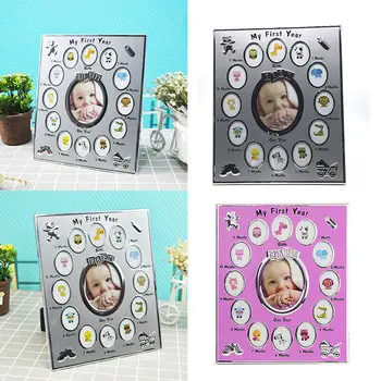 

MY FIRST YEAR DIY Baby Growth Photo Frames 12 Months Picture Display Keepsake Newborn Home Decor Baby Gift Dropshipping
