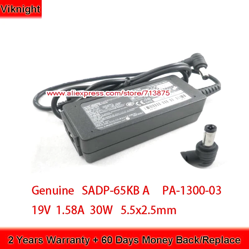 

Genuine 30W 19V 1.58A SADP-65KB A PA-1300-03 PA3743A-1AC3 AC Adapter for TOSHIBA DYNABOOK UX/27JBLMA PA3743U-1ACA G71C0009T118