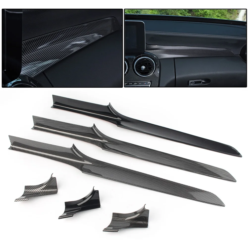자동차 콘솔 대시 보드 커버 트림 스트립, 메르세데스 벤츠 GLC C 클래스 W205 C200 C300 X253 2016 2017 2018 인테리어 몰딩 ABS