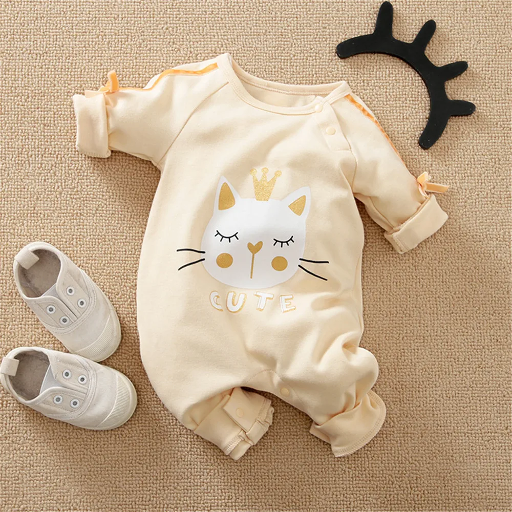 ZAFILLE Cartoon Swan Rabbit Baby Girl Jumpsuit Cute Clothes For Newborn Romper Baby 2021 With Baby Bibs Overalls For Kids Baby Bodysuits are cool Baby Rompers