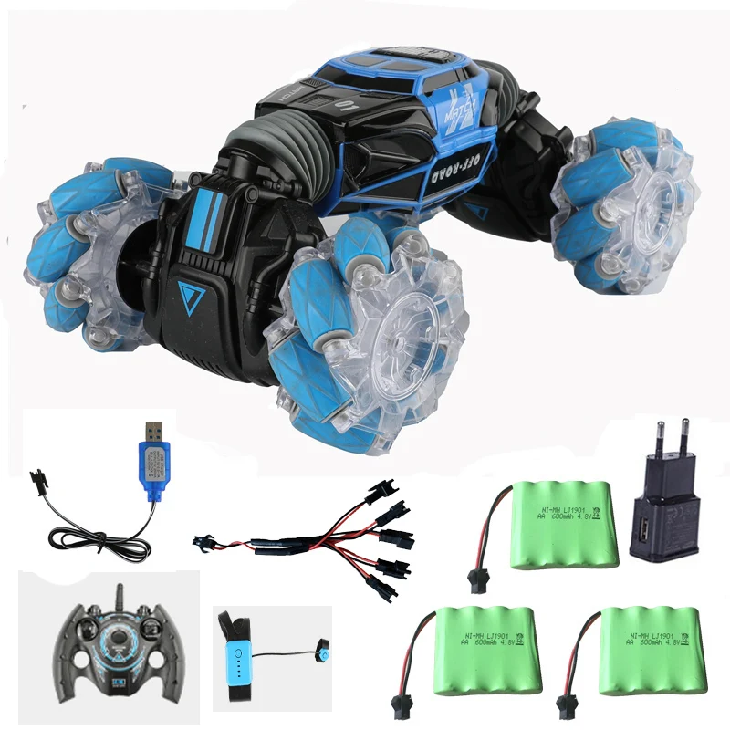 4WD RC трюк автомобиль часы жестовой Датчик управления деформируемый электрический RC Дрифт автомобиль трансформатор игрушки Детские подарки с светодиодный светильник - Цвет: set13