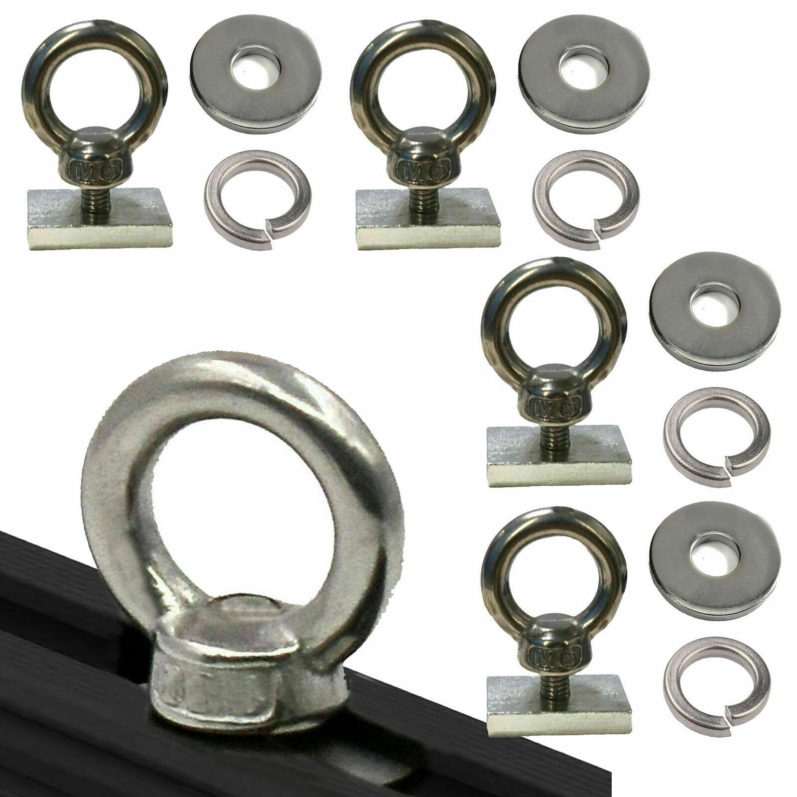 Rhino Roof Rack Pioneer Eye Bolt Tie Down Kit 2pce 43106 Car